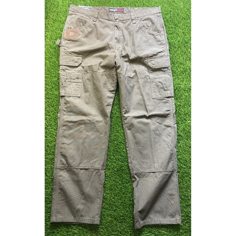 NWT Wrangler Riggs Workwear Men's Ripstop Ranger Cargo Pants 40x32 Dark Gray - Picture 2 of 11